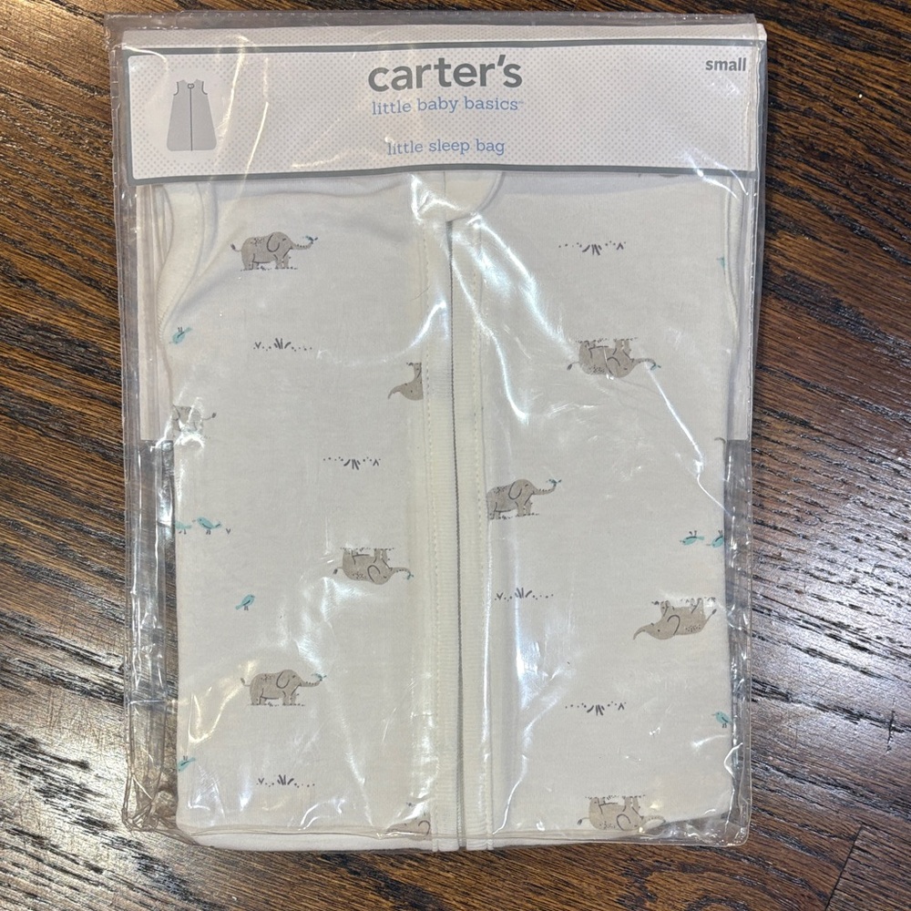 Carter's Cream Sleep Bag with Elephant Design